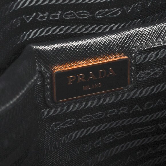 Prada Black Saffiano-Leather Top-Handle Briefcase - Picture 13 of 14